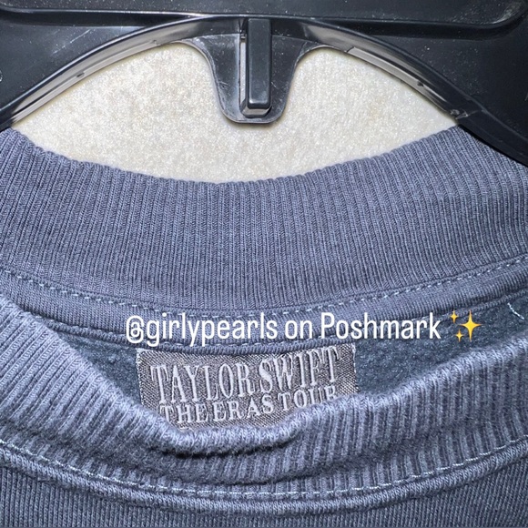 Taylor Swift Eras Tour Blue Crewneck Sweater Official Merch NEW - Picture 5 of 14